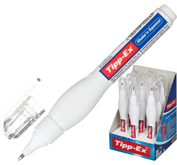 Корректирующий карандаш BIC Tipp-Ex Shaken Squeeze (быстросохнущая основа)